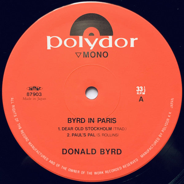 Donald Byrd Quintet : Byrd In Paris (LP, Album, Mono, Ltd, RE)
