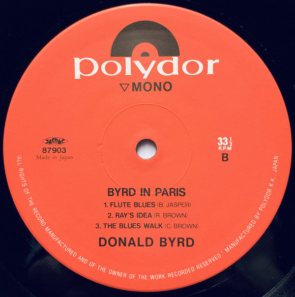 Donald Byrd Quintet : Byrd In Paris (LP, Album, Mono, Ltd, RE)