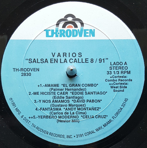 Various : Salsa En La Calle 8 '91 (LP, Comp)