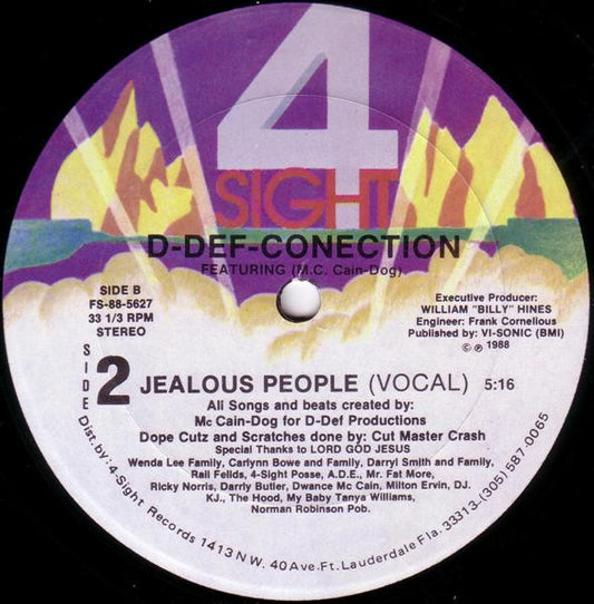 D-Def-Conection Featuring Jerome "Cain Dog" M. Cain - My Pockets Are Full vinyl record, 12" (Very Good Plus (VG+)) | Lulo Records