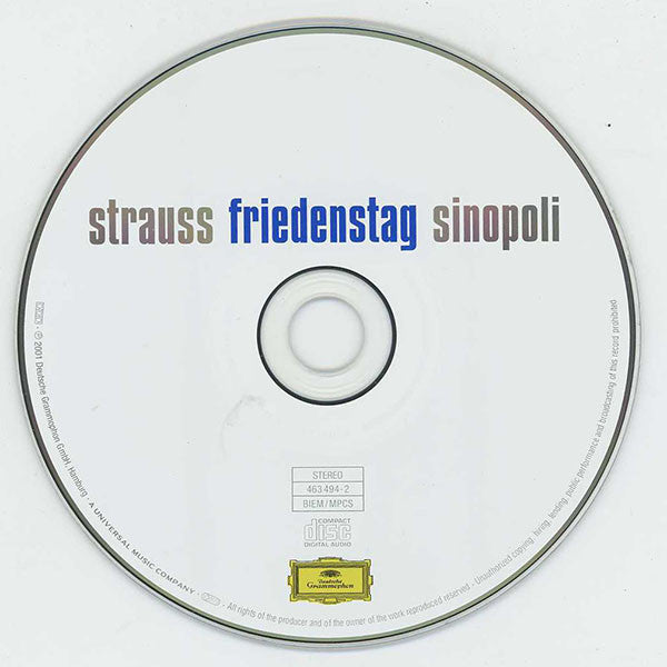 Richard Strauss - Giuseppe Sinopoli, Deborah Voigt · Albert Dohmen · Staatskapelle Dresden : Friedenstag (CD, Album)