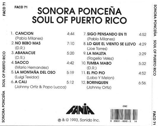La Sonora Ponceña - Soul Of Puerto Rico vinyl record, CD (Near Mint (NM or M-)) | Lulo Records