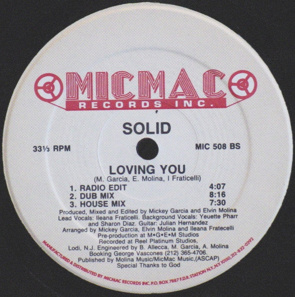 Solid (2) : Loving You (12")