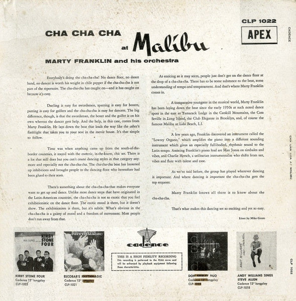 Marty Franklin : Cha Cha Cha At Malibu (LP)
