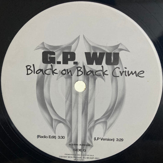 GP Wu - Black On Black Crime vinyl record, 12" (Near Mint (NM or M-)) | Lulo Records