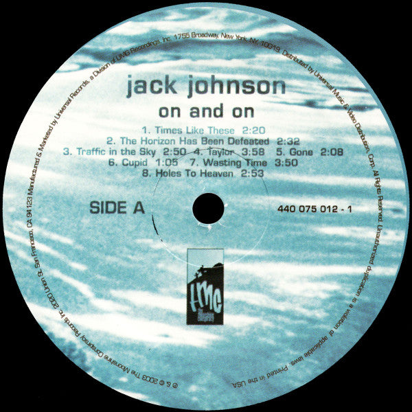 Jack Johnson : On And On (LP, Album)