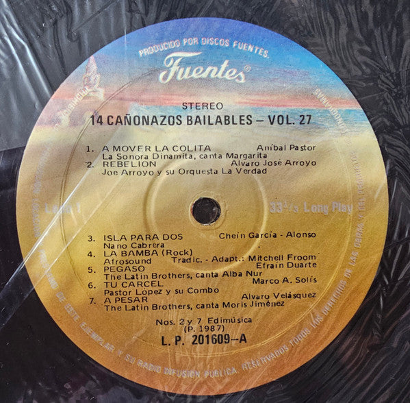 Various : 14 Cañonazos Bailables Vol. 27 (LP, Comp)