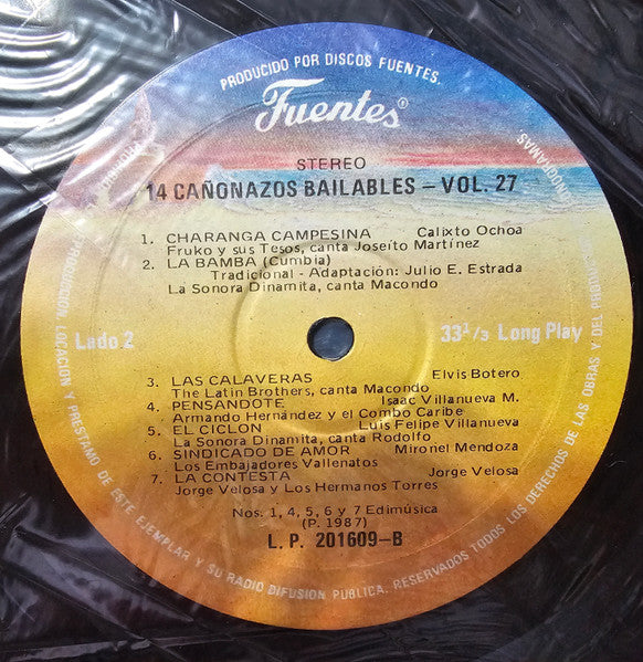 Various : 14 Cañonazos Bailables Vol. 27 (LP, Comp)