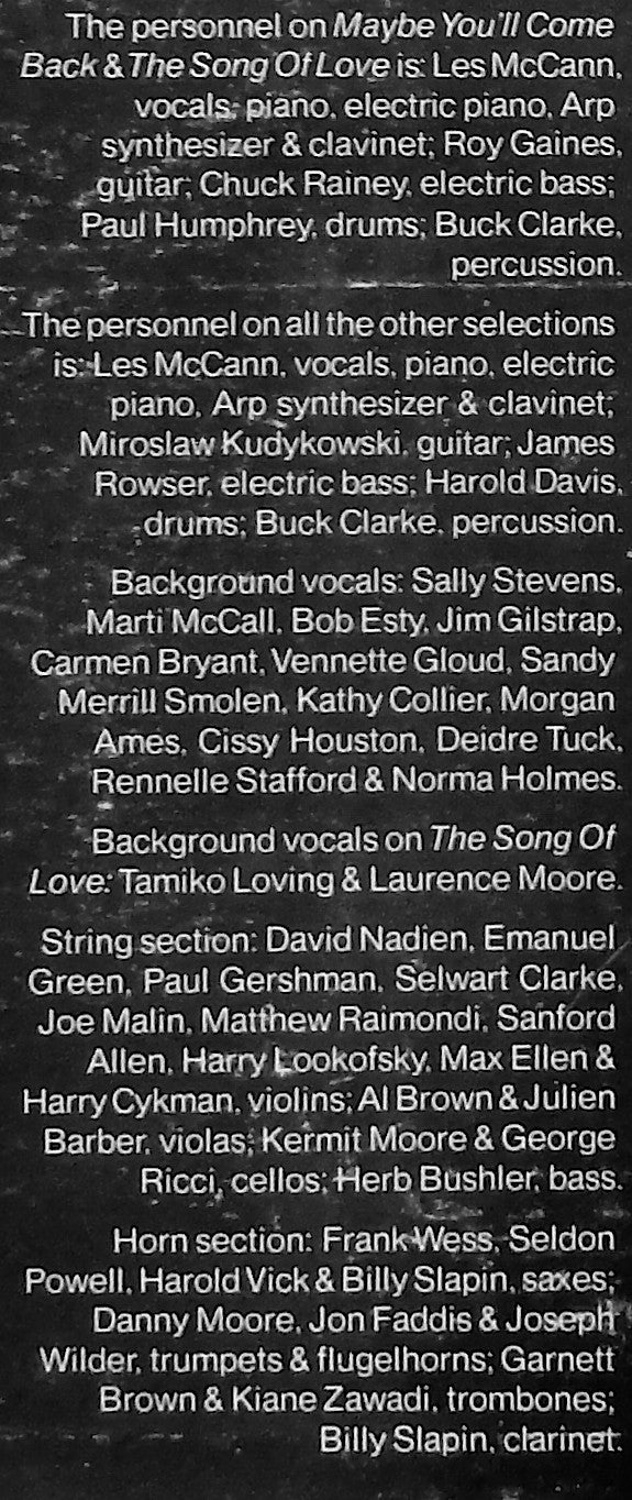 Les McCann : Another Beginning (LP, Album, Pre)