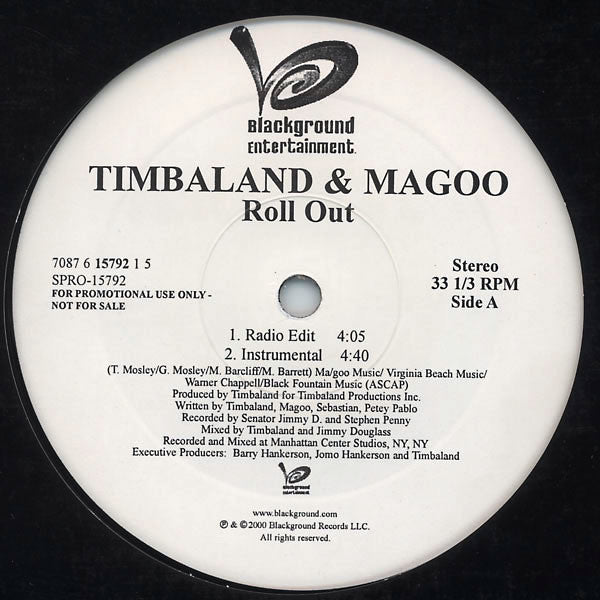 Timbaland & Magoo : Roll Out (12", Promo)