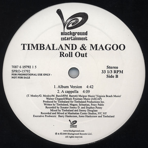 Timbaland & Magoo : Roll Out (12", Promo)