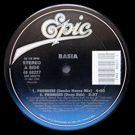 Basia - Promises vinyl record, 12" (Near Mint (NM or M-)) | Lulo Records