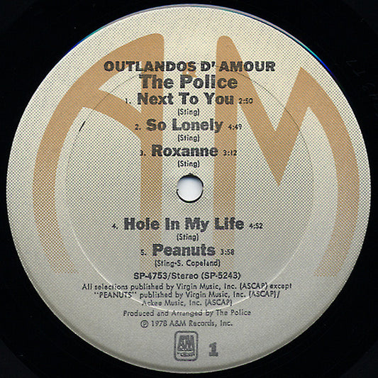 The Police : Outlandos D'Amour (LP, Album, Red)