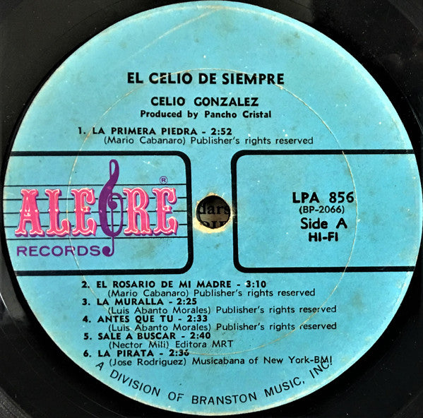 Celio González : El Celio De Siempre (LP, Album, Mono)