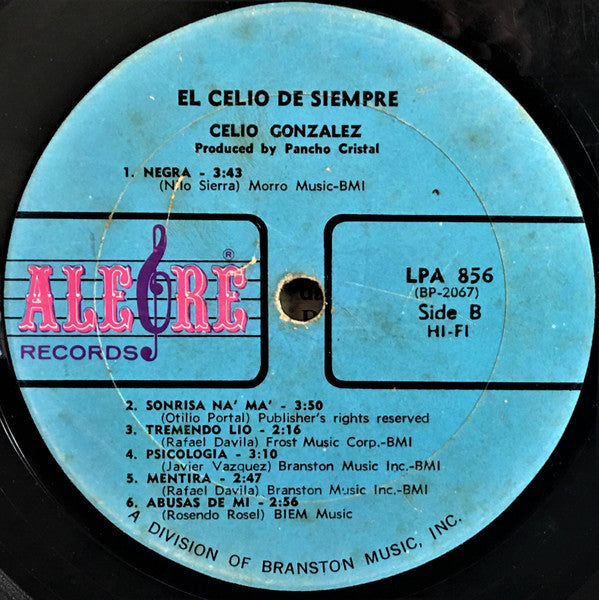Celio González : El Celio De Siempre (LP, Album, Mono)