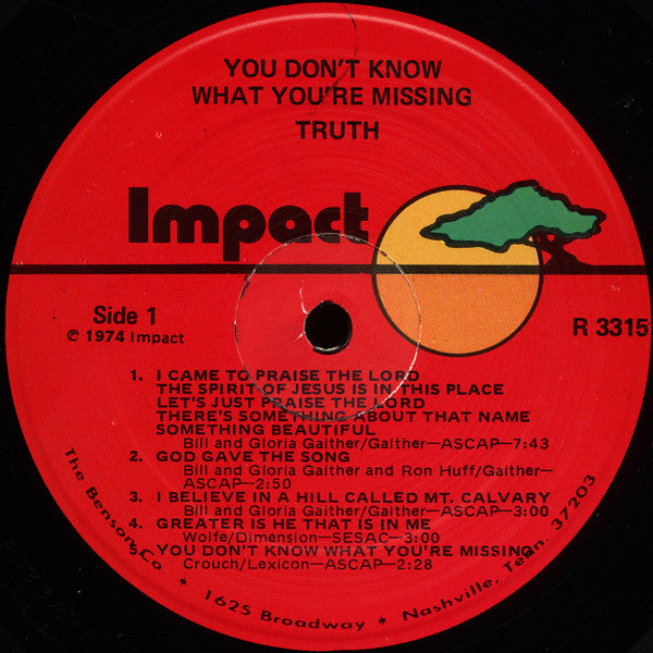 Truth (31) : You Don't Know What You're Missing (2xLP, Album, Gat)