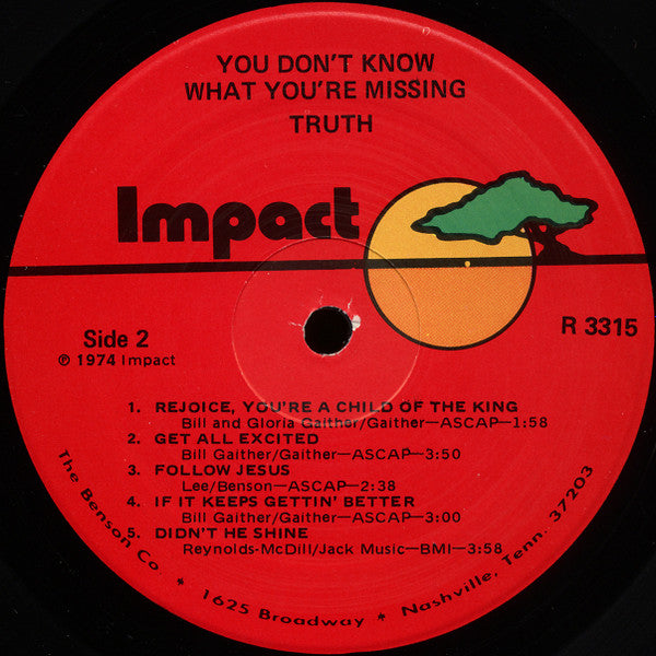 Truth (31) : You Don't Know What You're Missing (2xLP, Album, Gat)