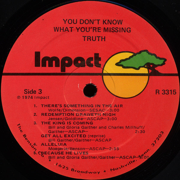 Truth (31) : You Don't Know What You're Missing (2xLP, Album, Gat)