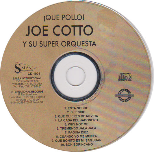Joe Cotto Y Su Orquesta - Esta Noche vinyl record, CD (Near Mint (NM or M-)) | Lulo Records