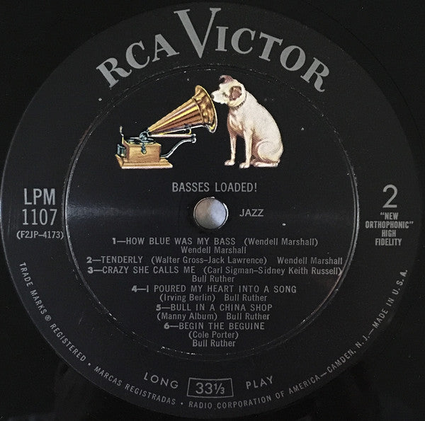 Milt Hinton • Wendell Marshall • Bull Ruther* : Basses Loaded! (LP, Album, Mono)