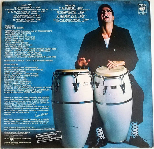 Luis Enrique : Amor Y Alegria (LP, Album)