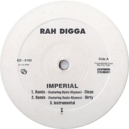 Rah Digga - Imperial / Do The Ladies Run This... vinyl record, 12" (Near Mint (NM or M-)) | Lulo Records