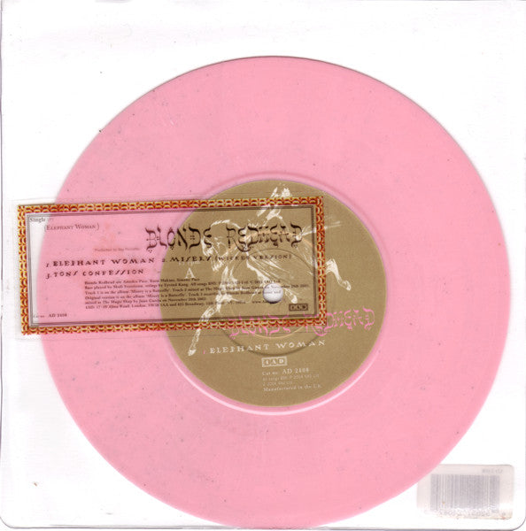 Blonde Redhead : Elephant Woman (7", Single, Pin)