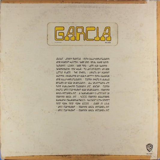 Jerry Garcia : Garcia (LP, Album, Pit)