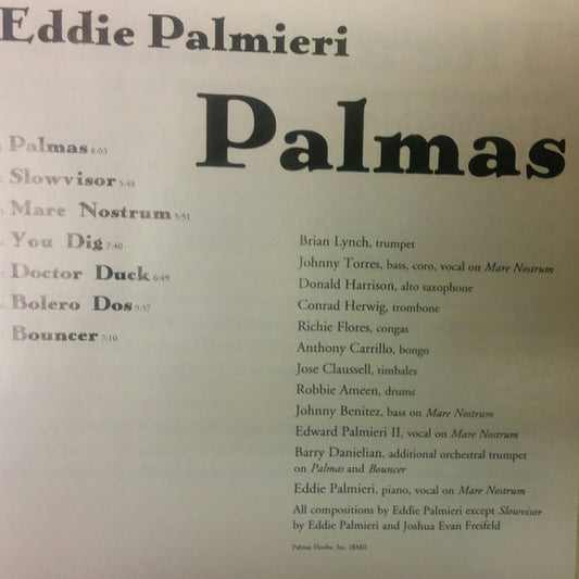 Eddie Palmieri - Palmas vinyl record, CD (Near Mint (NM or M-)) | Lulo Records