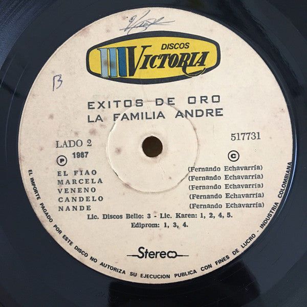 La Familia André : Exitos De Oro (LP, Comp)