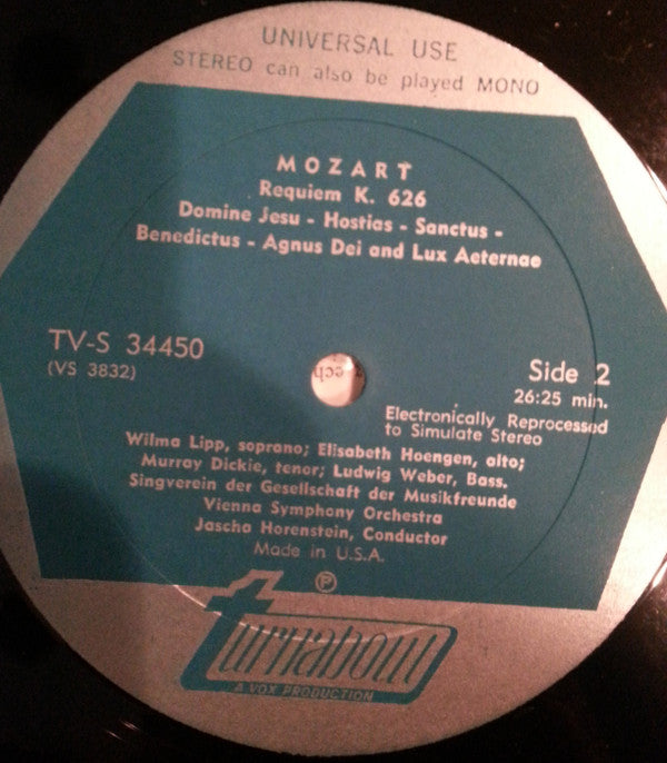 Wolfgang Amadeus Mozart, Jascha Horenstein : Requiem, K 626 (LP, Album)