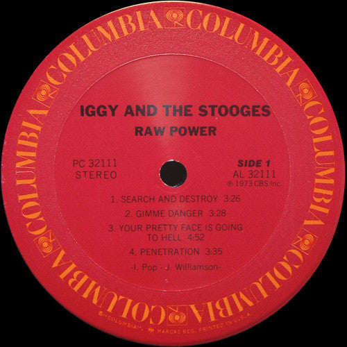 The Stooges : Raw Power (LP, Album, RE)