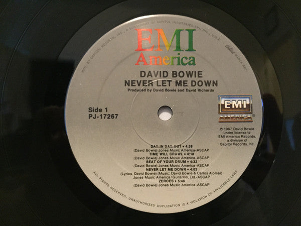 David Bowie : Never Let Me Down (LP, Album)