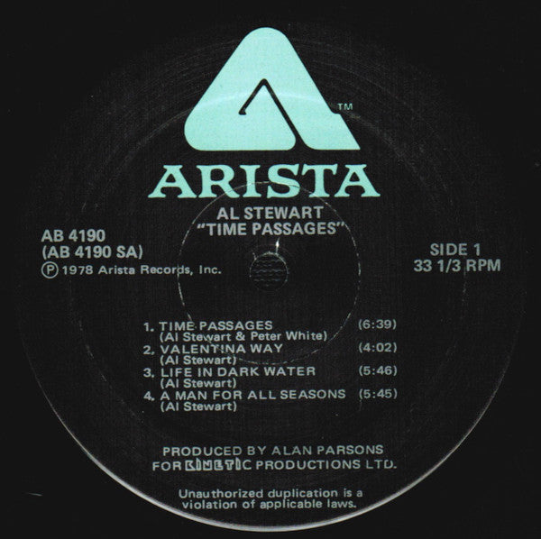 Al Stewart : Time Passages (LP, Album, Hub)