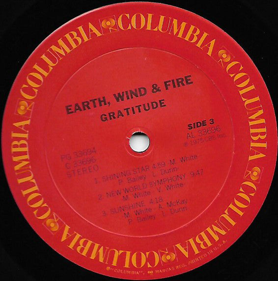 Earth, Wind & Fire : Gratitude (2xLP, Album, RE)