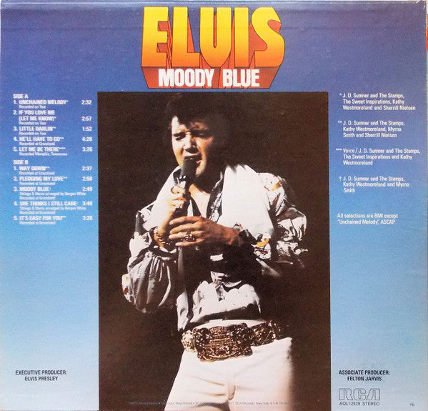 Elvis Presley : Moody Blue (LP, Album, RE)