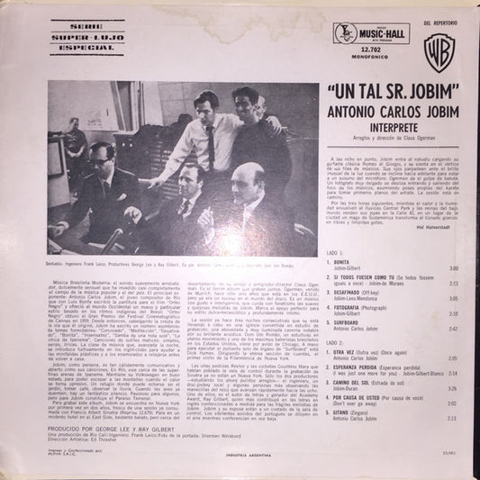 Antonio Carlos Jobim : Un Tal Señor Jobim (LP, Album, Mono)