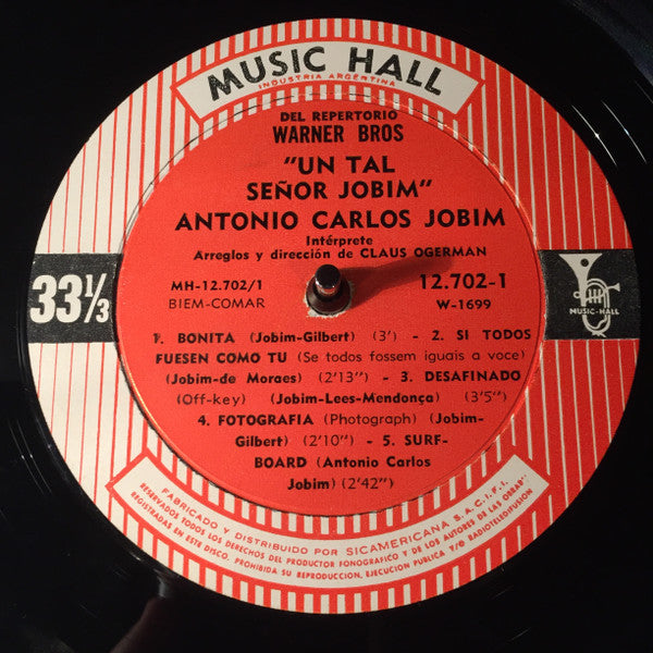 Antonio Carlos Jobim : Un Tal Señor Jobim (LP, Album, Mono)