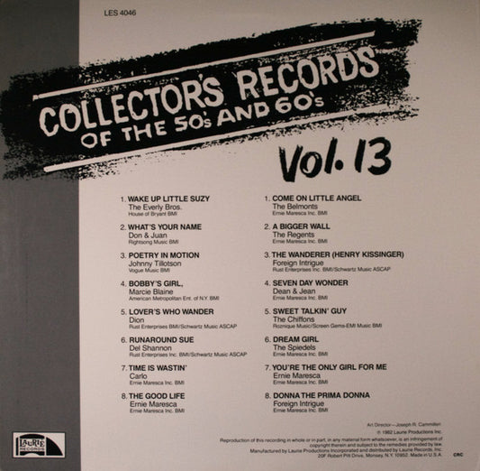 Various - Collector's Records Of The 50's And 60's Vol. 13 vinyl record, LP (Mint (M)) | Lulo Records