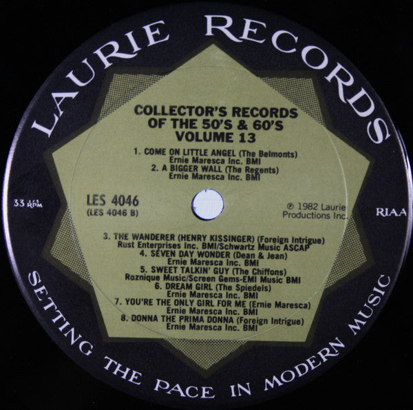 Various : Collector's Records Of The 50's And 60's Vol. 13 (LP, Comp, Club)