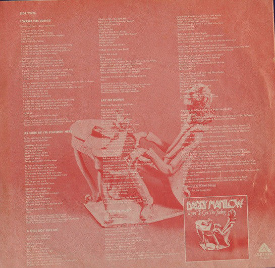 Barry Manilow : Tryin' To Get The Feeling (LP, Album, PRC)