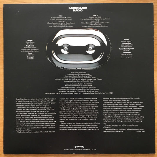 Gabor Szabo : Macho (LP, Album, Ltd, RE)