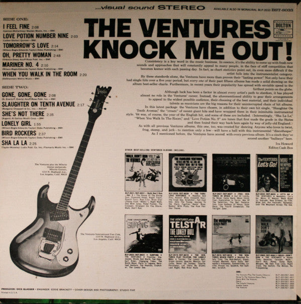 The Ventures : Knock Me Out! (LP, Album, Pit)
