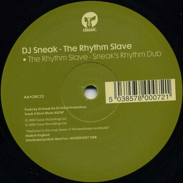DJ Sneak : The Rhythm Slave (12")