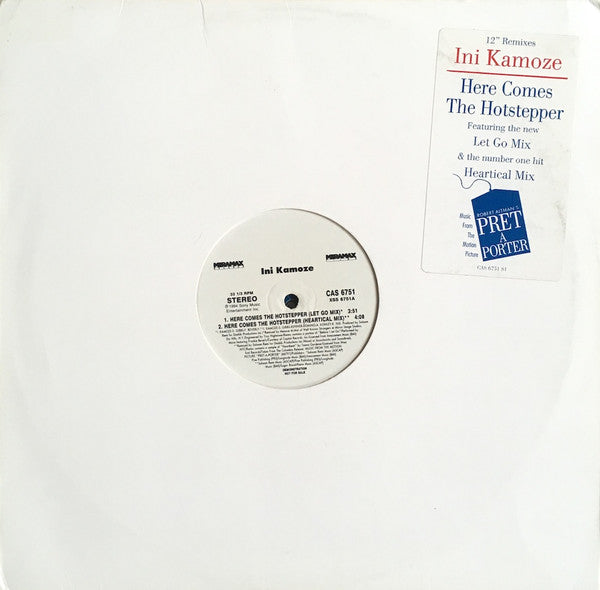 Ini Kamoze : Here Comes The Hotstepper (12", Promo)