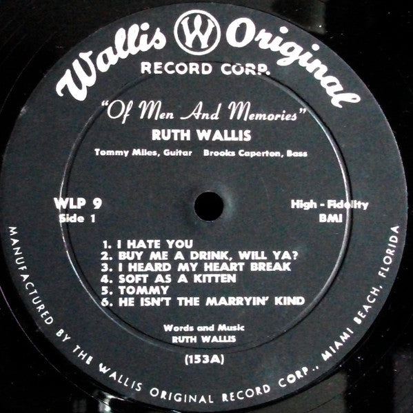 Ruth Wallis : Of Men And Memories (LP)