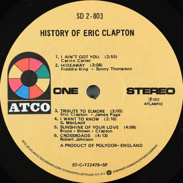 Eric Clapton : History Of Eric Clapton (2xLP, Comp, RE, SP )
