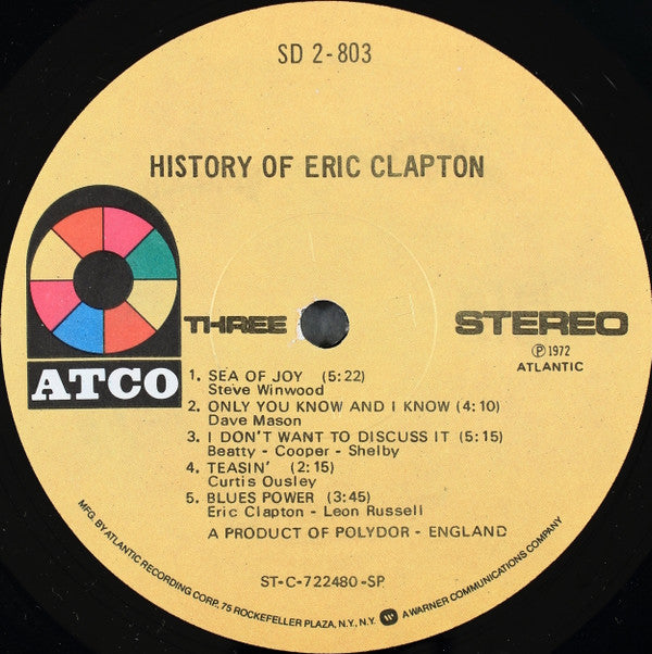 Eric Clapton : History Of Eric Clapton (2xLP, Comp, RE, SP )