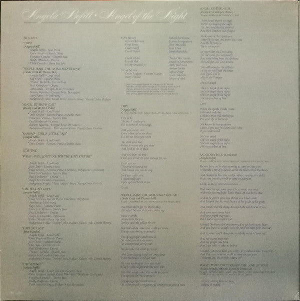 Angela Bofill : Angel Of The Night (LP, Album, San)