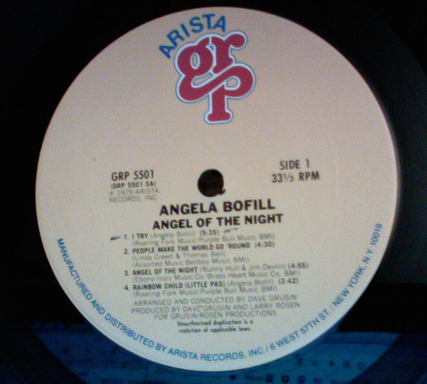 Angela Bofill : Angel Of The Night (LP, Album, San)